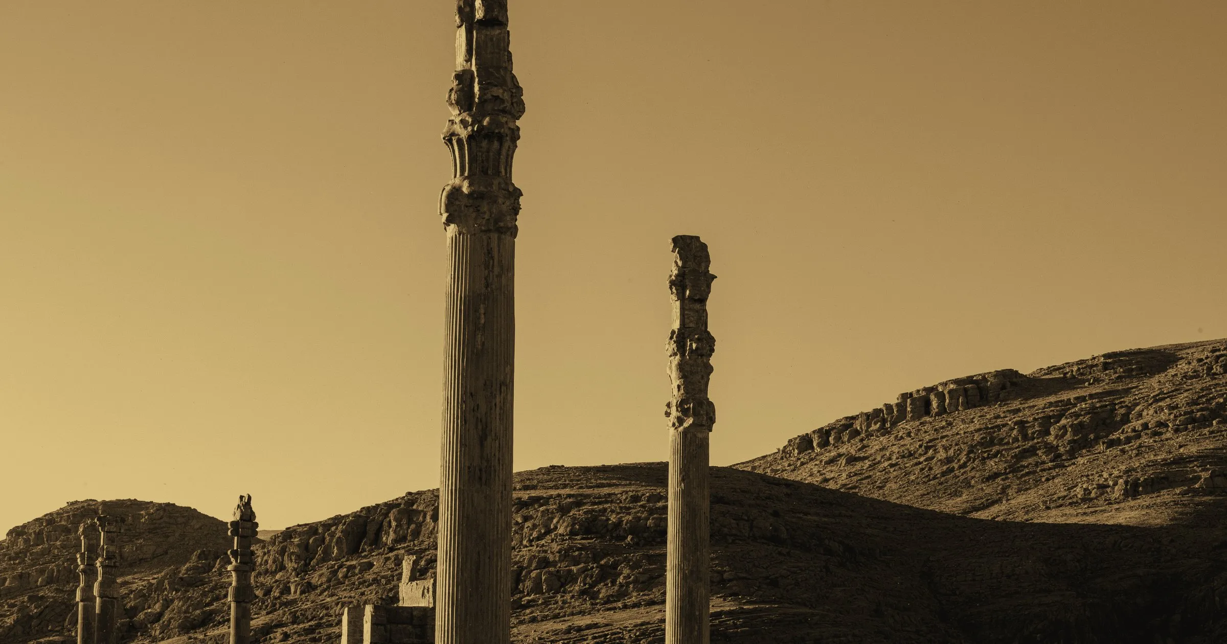 Tall columns at the Gate of All Nations, Persepolis