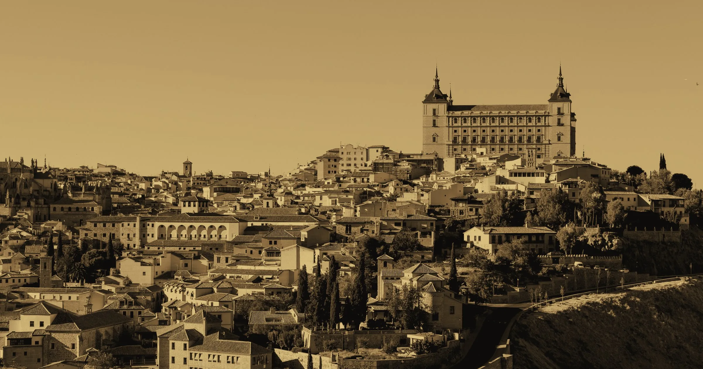 Toledo, Spain, with the Alcázar above the old city
