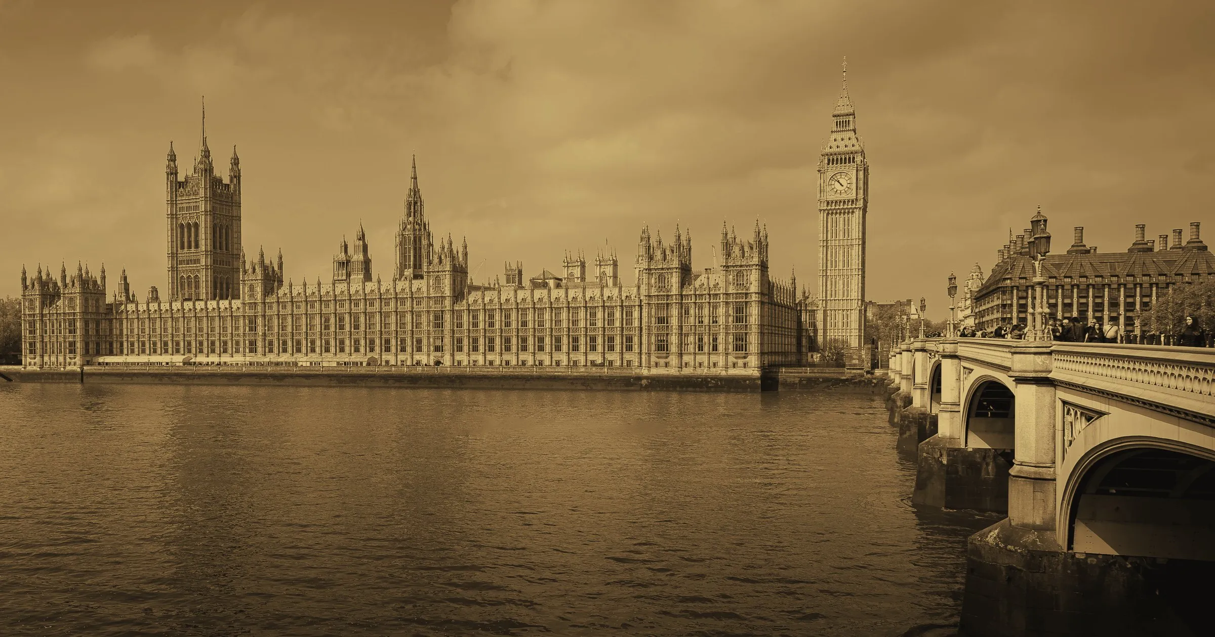 The Houses of Parliament in Westminster across the Thames